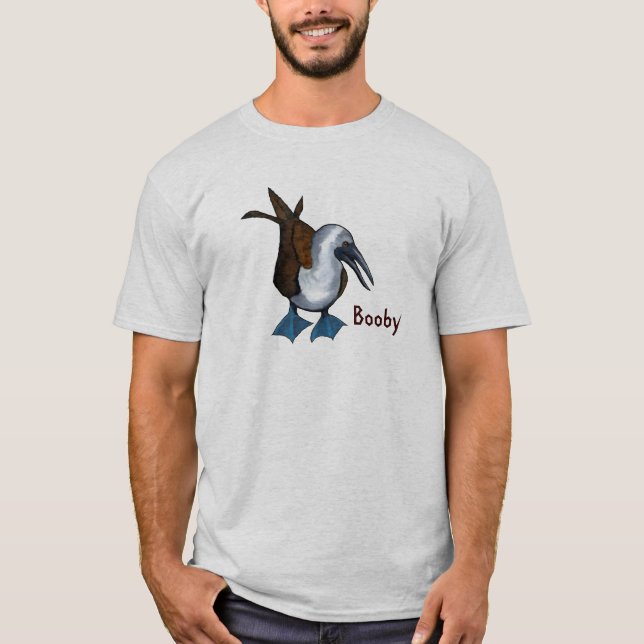 Booby: Blue-Footed Booby Bird: Original Art T-Shirt (Front)