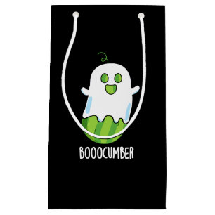 Boocumber Funny Ghost Cucumber Pun Dark BG Small Gift Bag