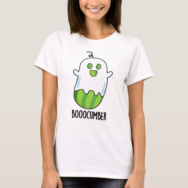 Boocumber Funny Ghost Cucumber Pun  T-Shirt (Front)