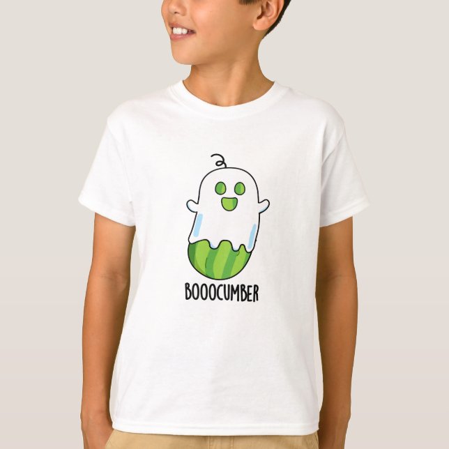 Boocumber Funny Ghost Cucumber Pun  T-Shirt (Front)