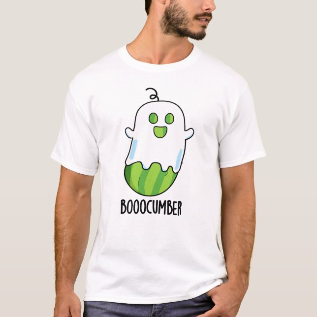 Boocumber Funny Ghost Cucumber Pun  T-Shirt (Front)