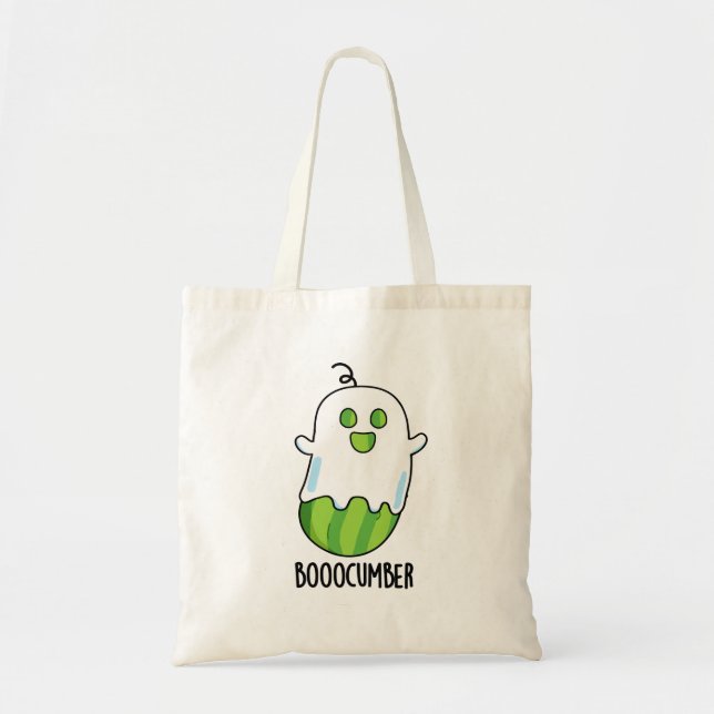 Boocumber Funny Ghost Cucumber Pun  Tote Bag (Front)