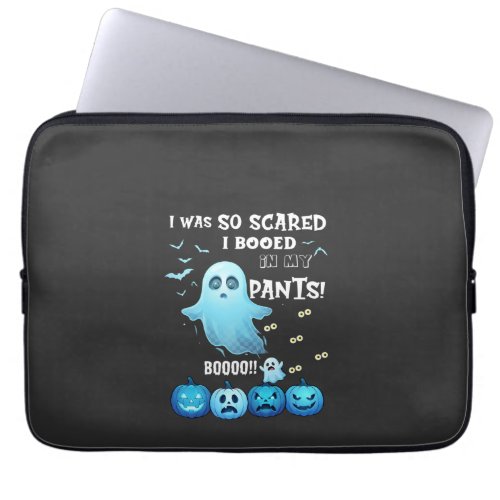 Booed Pants Halloween Ghost Blue Pumpkins Laptop Sleeve