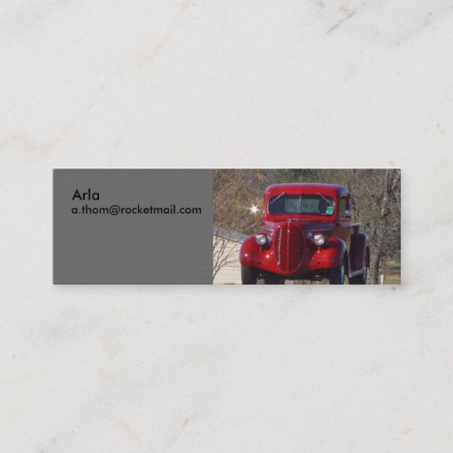Customizable booger_red_truck, Arla, a.thom@rocketmail.com, ... Business Card Template