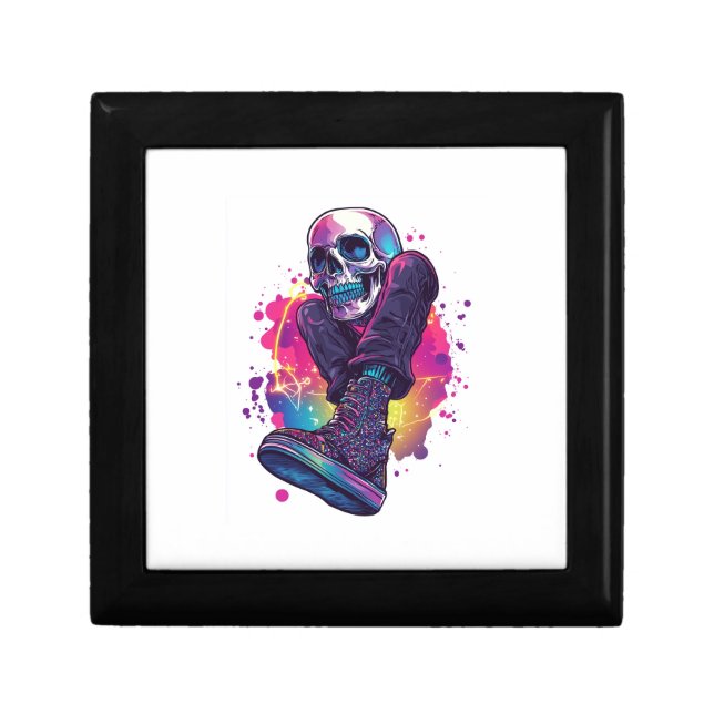 Boogie Bones – Funny 70s Disco Skull Gift Box (Front)