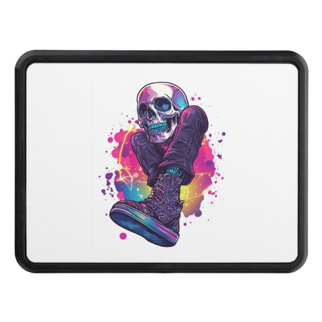 Boogie Bones � Funny 70s Disco Skull Hitch Cover (Front)