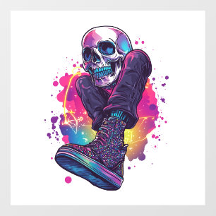 Boogie Bones � Funny 70s Disco Skull Wall Decal