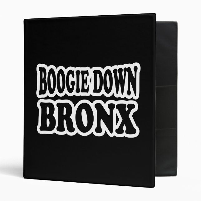 Boogie Down Bronx, NYC 3 Ring Binder (Front/Inside)