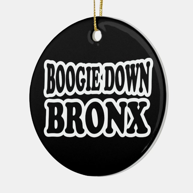 Boogie Down Bronx, NYC Ceramic Ornament (Left)