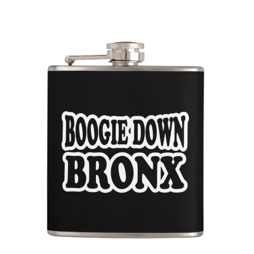 Boogie Down Bronx NYC Hip Flask