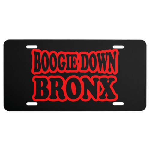 Boogie Down Bronx NYC License Plate