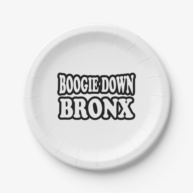 Boogie Down Bronx, NYC Paper Plates (Front)