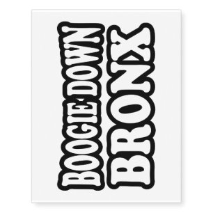 Boogie Down Bronx, NYC Temporary Tattoos