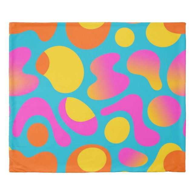 Boogie Dreams – Retro Pop Abstract Duvet Cover (Front)