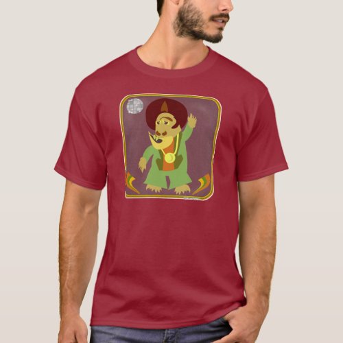 Boogie Monster Cartoon Creature Dancing Character T_Shirt