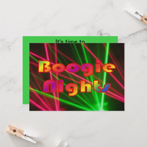 Boogie Nights and Disco Lights 2 Invitation