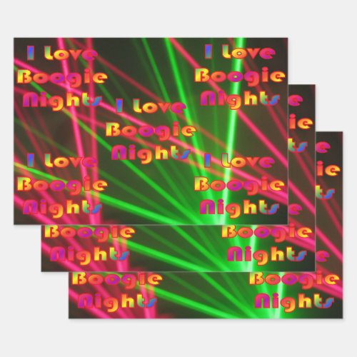 Boogie Nights and Disco Lights 2 Wrapping Paper Sheets