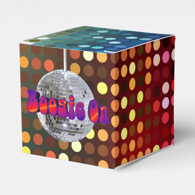 Boogie On! 2 Favor Boxes (Front Side)