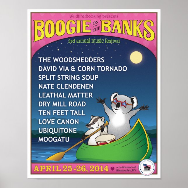Boogie on the Banks 2014 poster (Front)