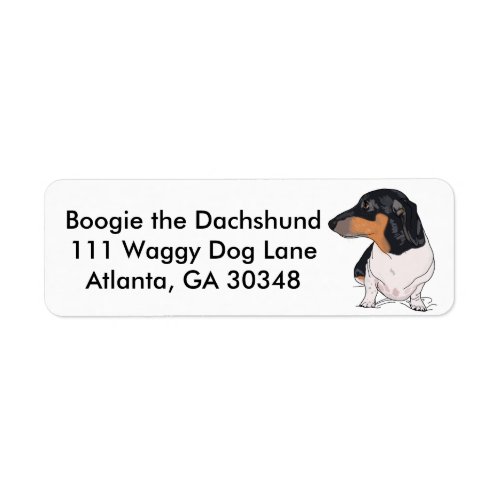Boogie the Dachshund Address Labels