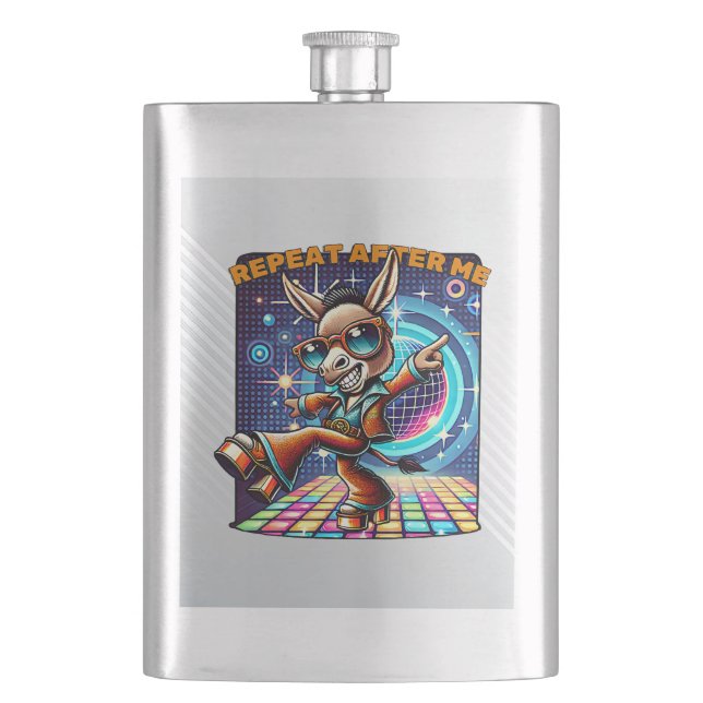 Boogie Woogie Burro Flask (Front)