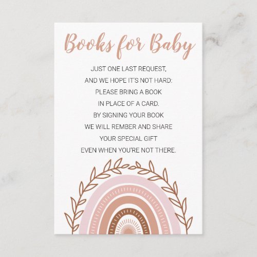 Booh Rainbow Books for Baby Card