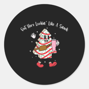 Boojee Out Here Lookin Like A Snack Fun Christmas Classic Round Sticker