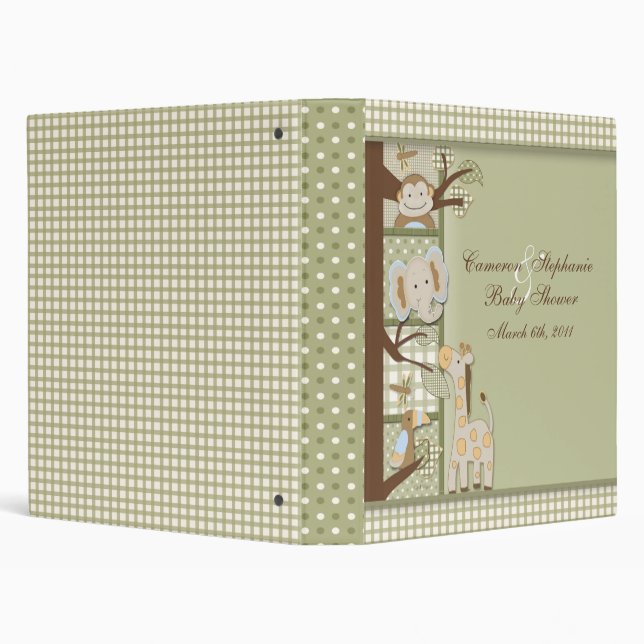 book2, Stephanie's, Baby Shower, Memory BookMar... 3 Ring Binder (Background)