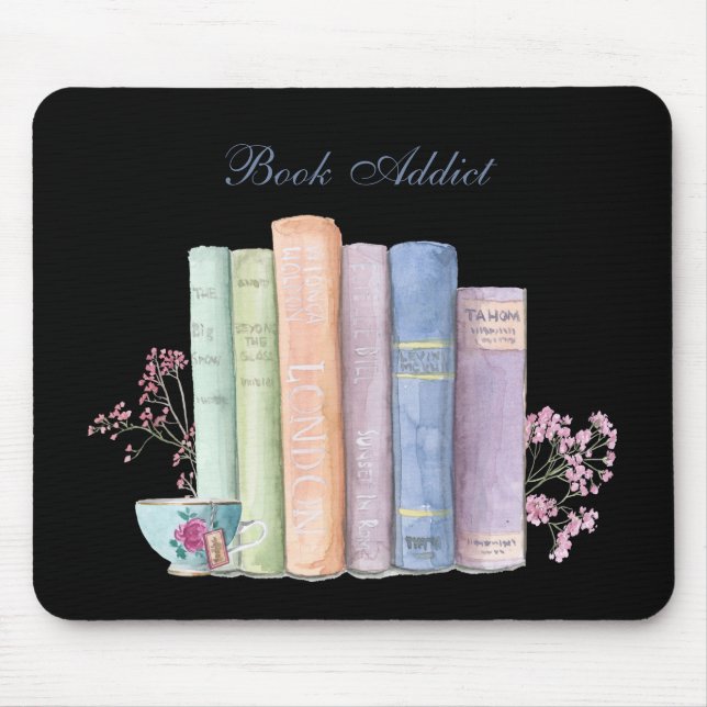 Book Addict Customizable Mousepad (Front)