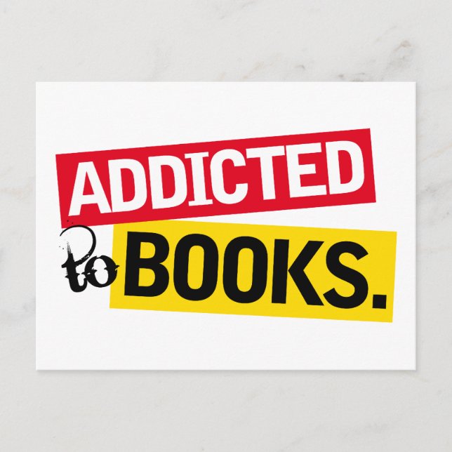 Book Addict Funny Reading Gift Postcard (Front)