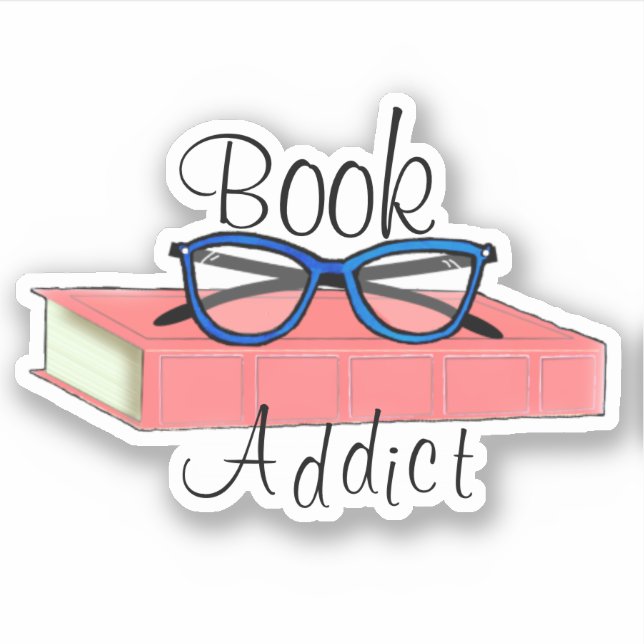 Book Addict Sticker 3x3 (Front)