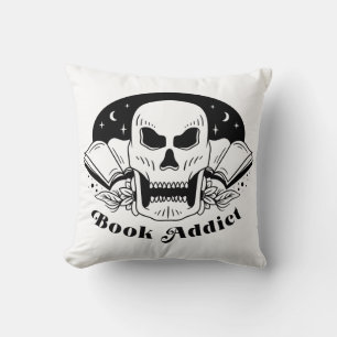 Book Addict Throw Pillow