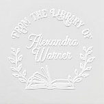 Book and Botanical Branches #1 Library Script Name Embosser
