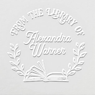 Book and Botanical Branches #1 Library Script Name Embosser