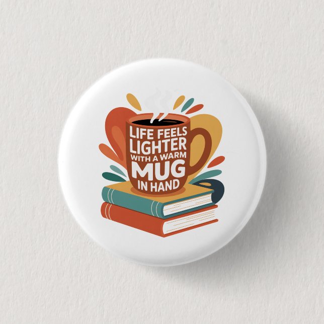 Book and Brew Bliss Button (Front)