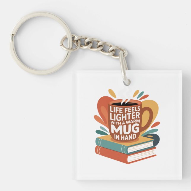 Book and Brew Bliss Keychain (Front)