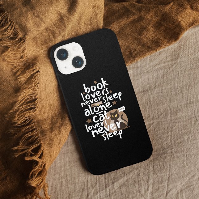 Book and Cat Lovers Sleep Funny Case-Mate iPhone Case (Book and Cat Lovers Sleep Funny Case-Mate iPhone Case)