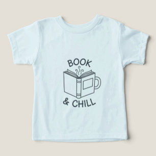 Book and Chill Minimal Line Art T-Shirt  Toddler T-shirt