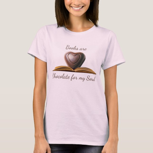 Book and Chocolate Lover's T-Shirt (Front)