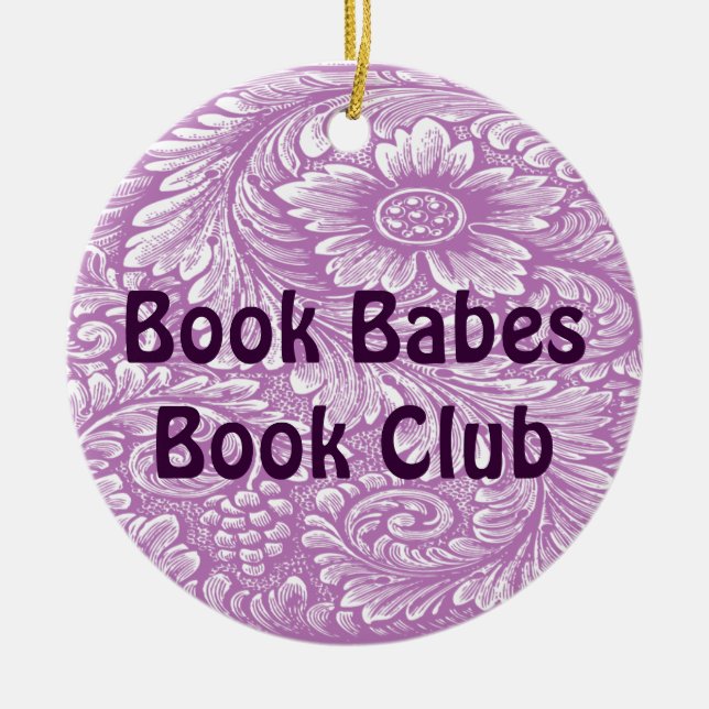 Book  and Reading Club Ornament (Front)