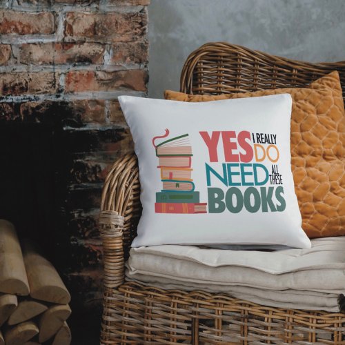 Book and Reading Love Throw Pillow