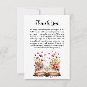 Book and Ring Theme Thank You Card