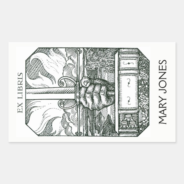 Book And sword Bookplate (Front)