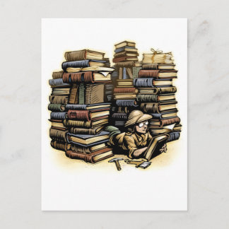 Book Archeologist Postcard