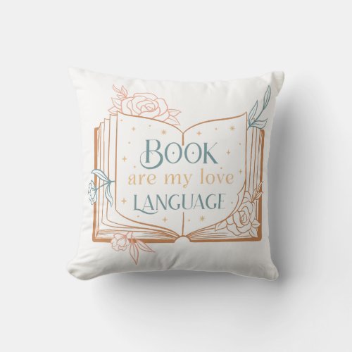 Book Are My Love Language Throw Pillow