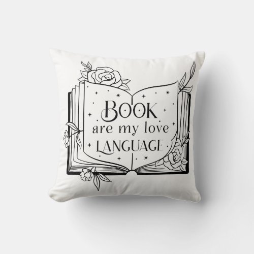 Book Are My Love Language Throw Pillow