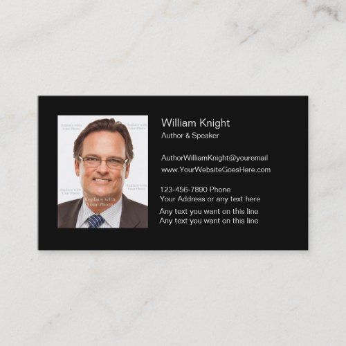 Book Author And Speaker Business Card
