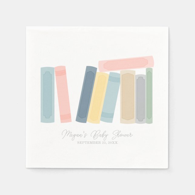 Book Baby Shower Favor Bags Napkins (Front)