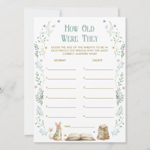 Book Baby Shower How Old Were They Game Card