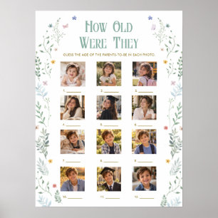 Book Baby Shower How Old Were They Game Poster